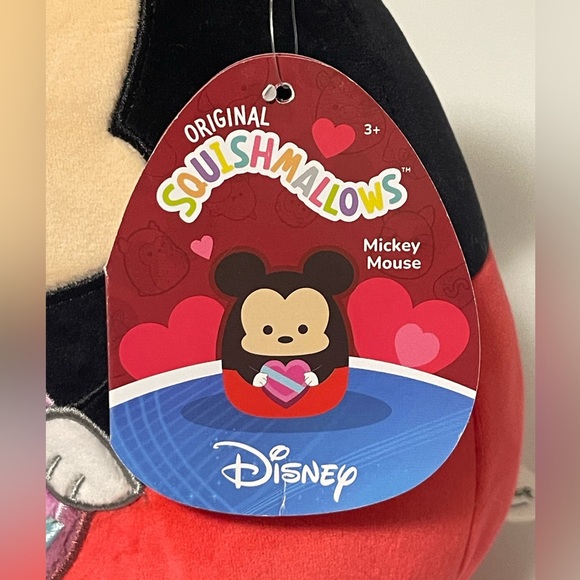 Disney Retro Mickey Mouse Valentine Squishmallow - 9” - Picture 4 of 6